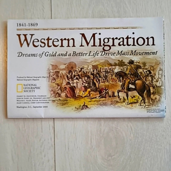 National Geographic Western Migration map - Picture 1 of 3